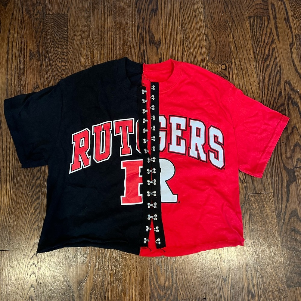 Rutgers game day tailgate crop top